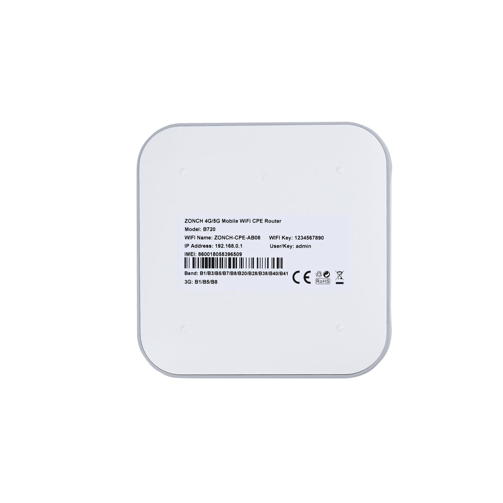 ZONCH B720 4G And 5G Mobile WiFi CPE Router White