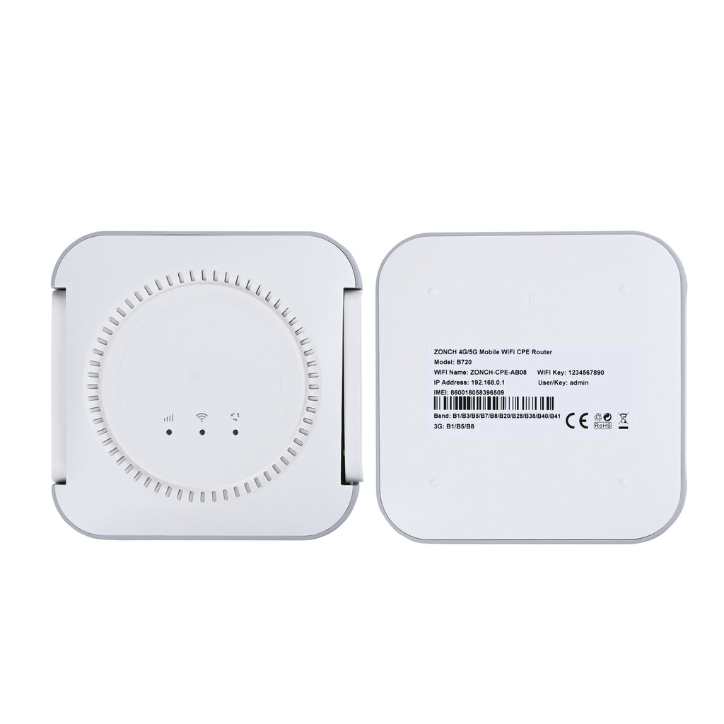 ZONCH B720 4G And 5G Mobile WiFi CPE Router White