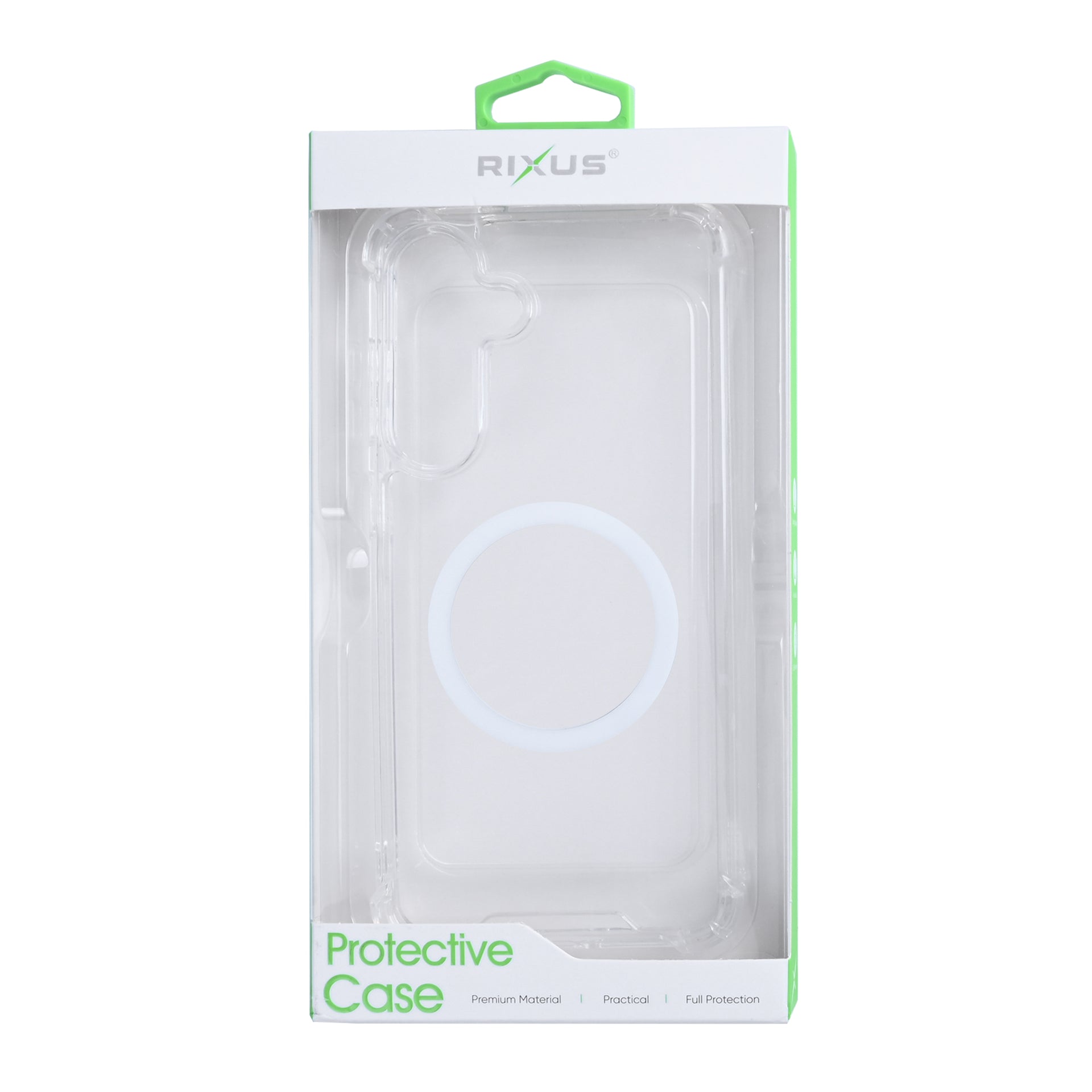 Rixus Anti-Burst Case With MagSafe Compatible For Samsung Galaxy S25 FE Transparent