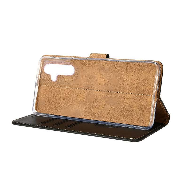 Rixus Bookcase For Samsung Galaxy S25 FE Black