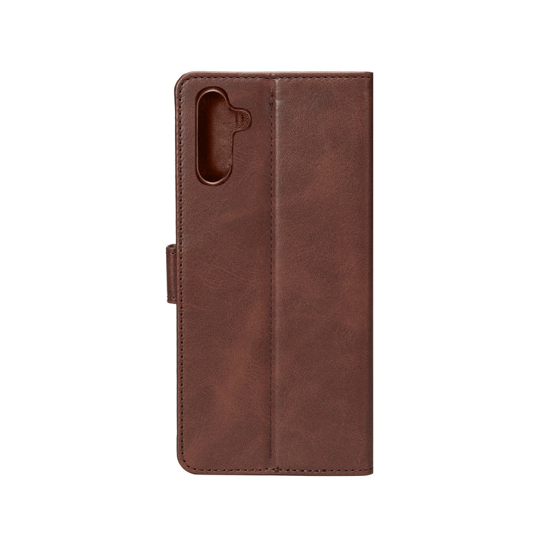 Rixus Bookcase For Samsung Galaxy S25 FE Brown
