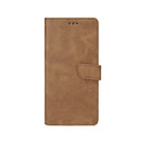 Rixus Bookcase For Samsung Galaxy S25 FE Light Brown