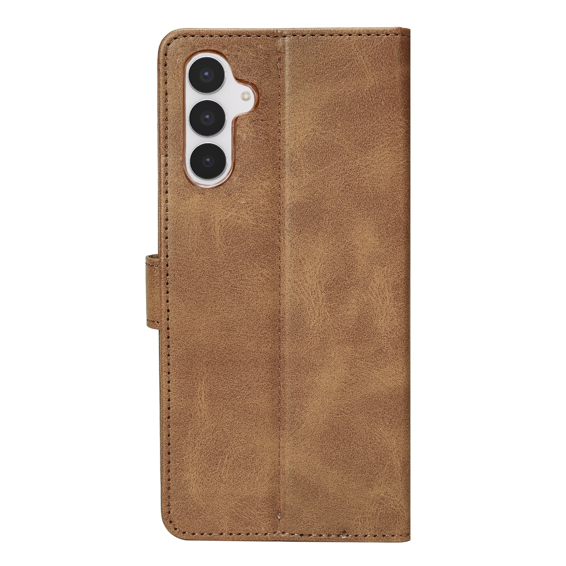 Rixus Bookcase For Samsung Galaxy S25 FE Light Brown