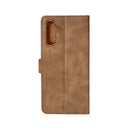 Rixus Bookcase For Samsung Galaxy S25 FE Light Brown