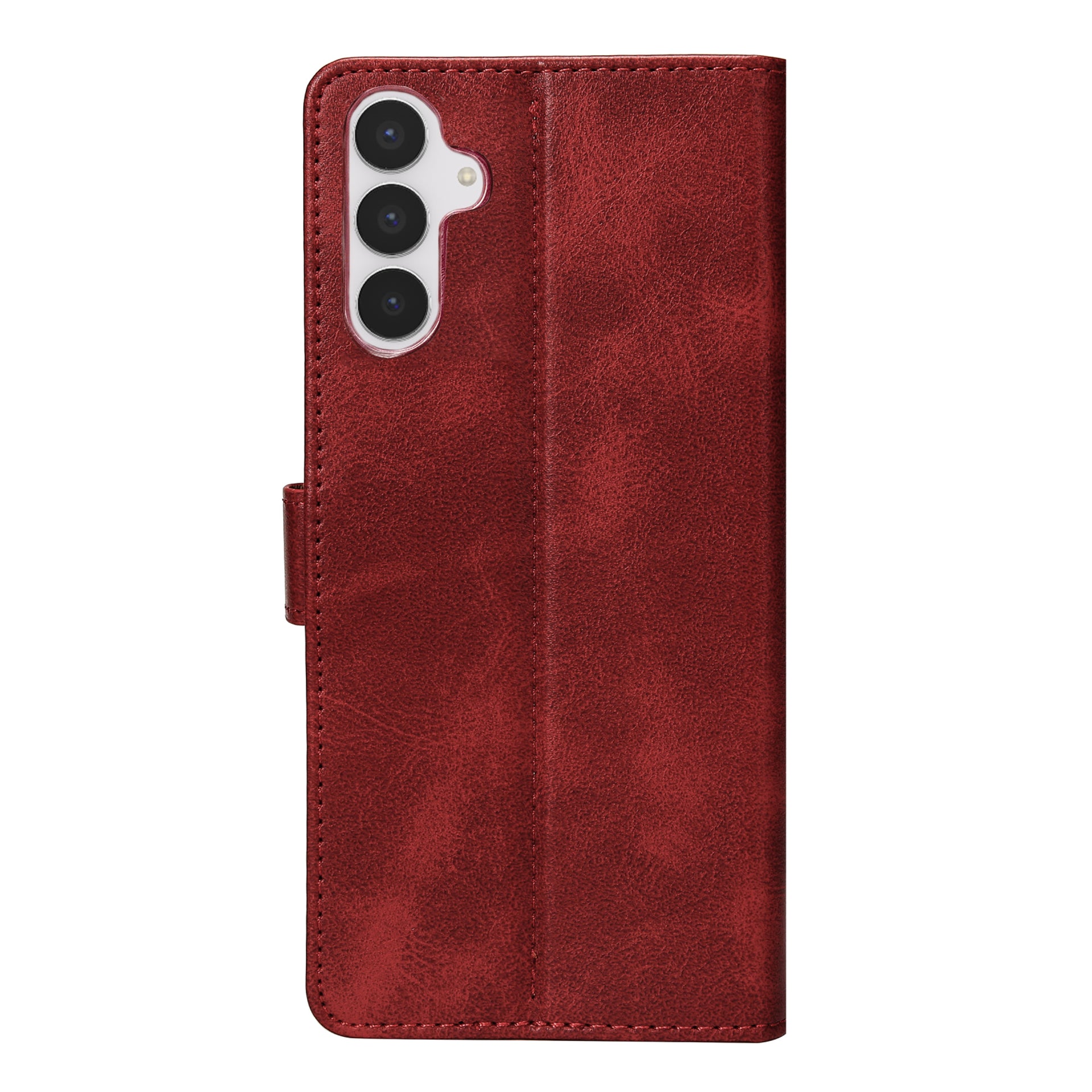 Rixus Bookcase For Samsung Galaxy S25 FE Dark Red