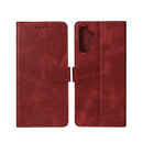 Rixus Bookcase For Samsung Galaxy S25 FE Dark Red