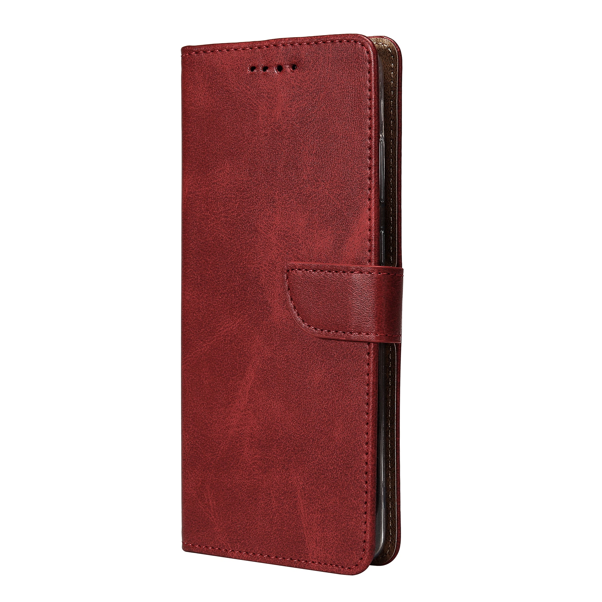 Rixus Bookcase For Samsung Galaxy S25 FE Dark Red