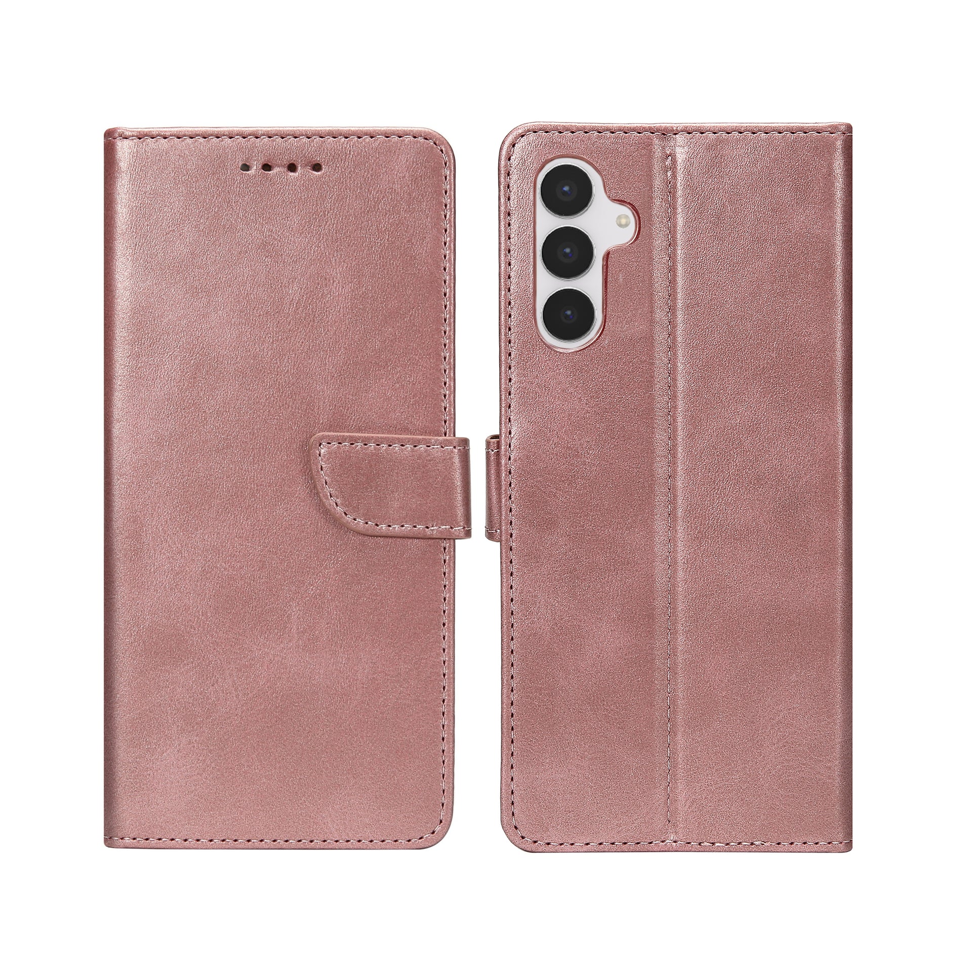 Rixus Bookcase For Samsung Galaxy S25 FE Pink