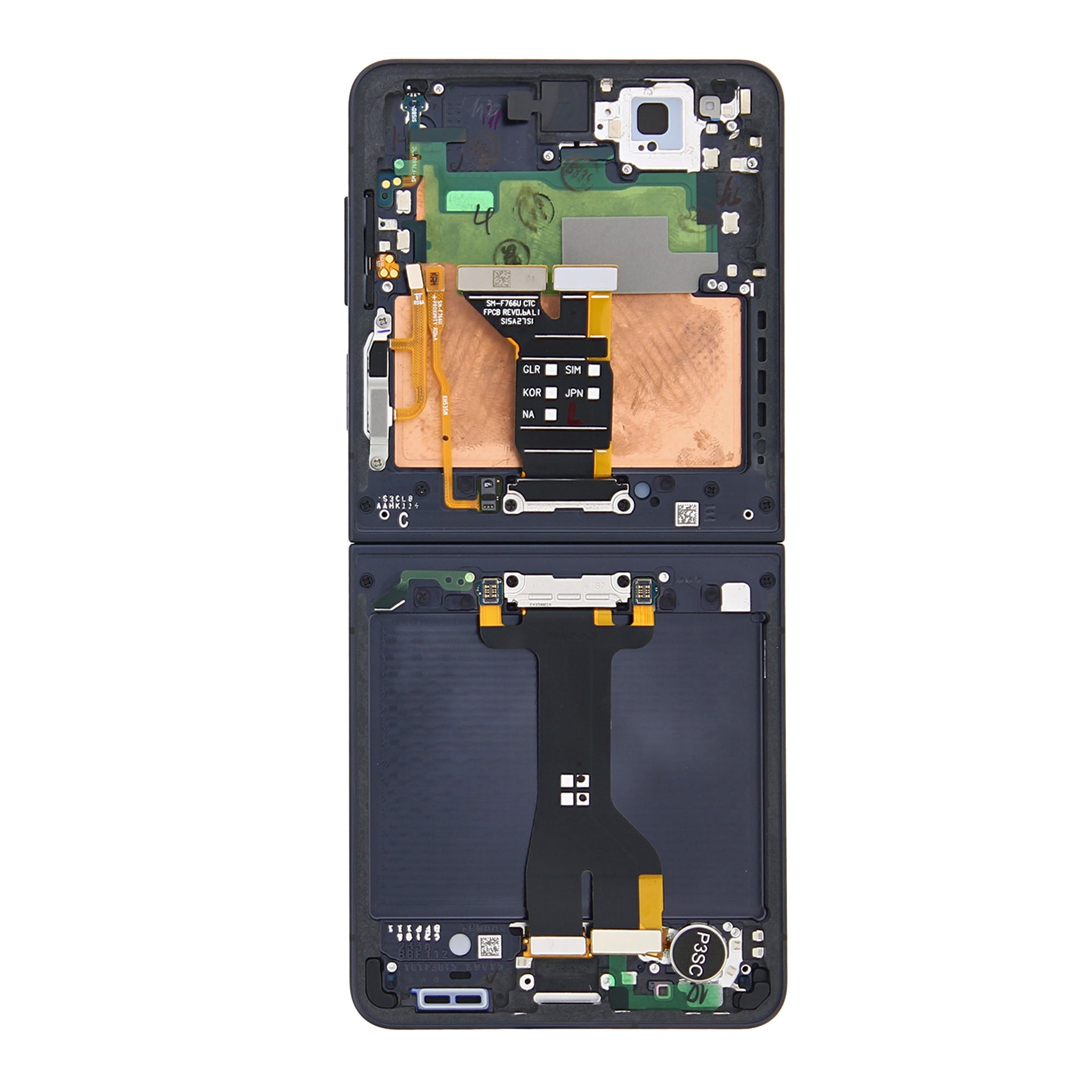 Samsung Galaxy Z Flip7 F766B Main Display And Digitizer With Frame Jet Black Service Pack