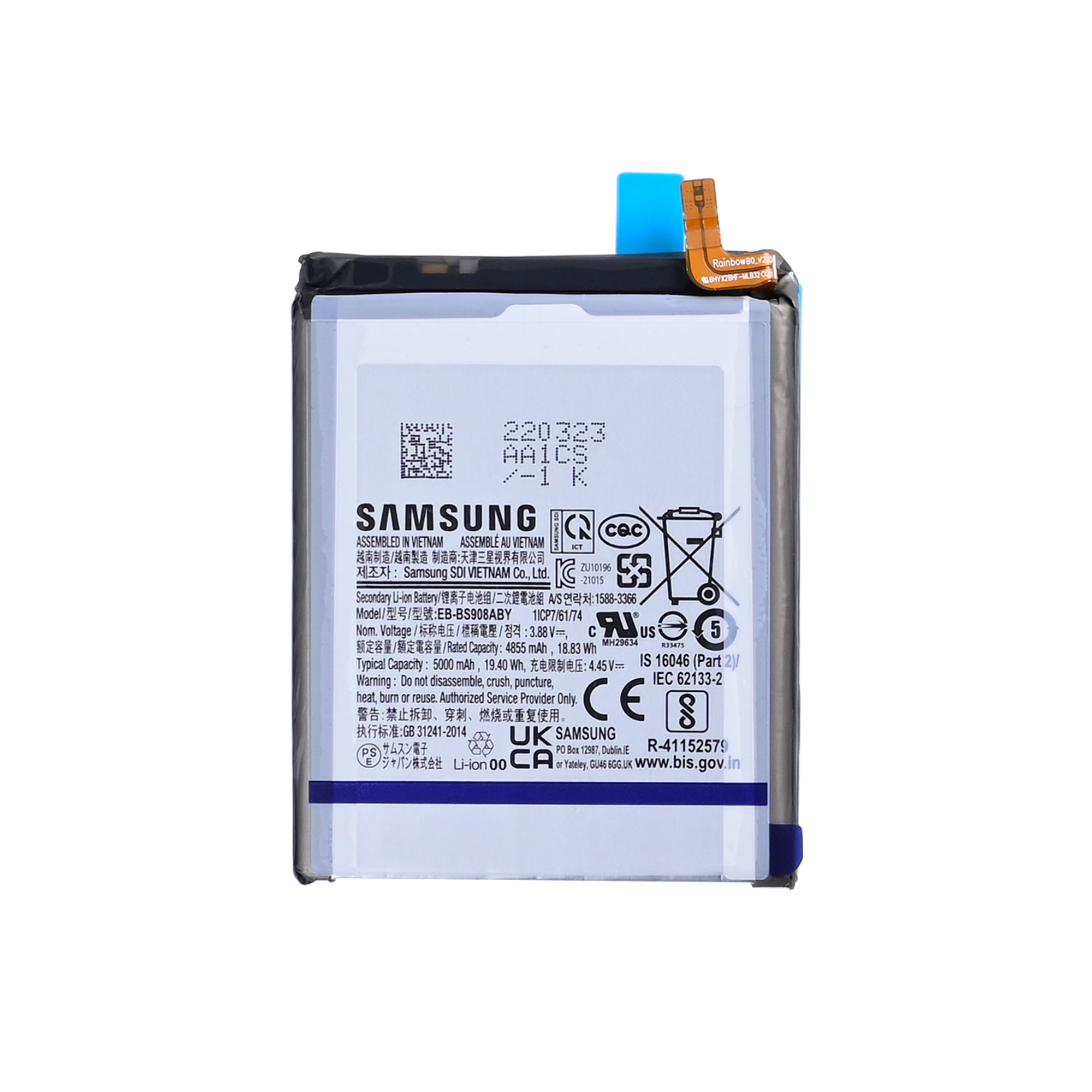 Samsung Galaxy S22 Ultra S908B Battery EB-BS908ABY Original Bulk