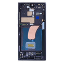 Samsung Galaxy S23 Ultra S918B Display And Digitizer With Frame Phantom Black Soft-OLED