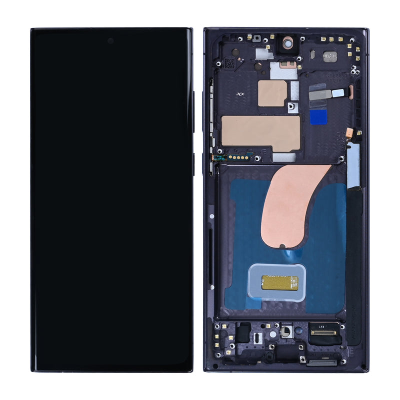 Samsung Galaxy S23 Ultra S918B Display And Digitizer With Frame Phantom Black Soft-OLED