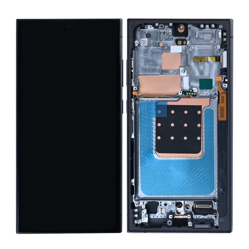 Samsung Galaxy S24 Ultra S928B Display And Digitizer With Frame Titanium Black Soft-OLED