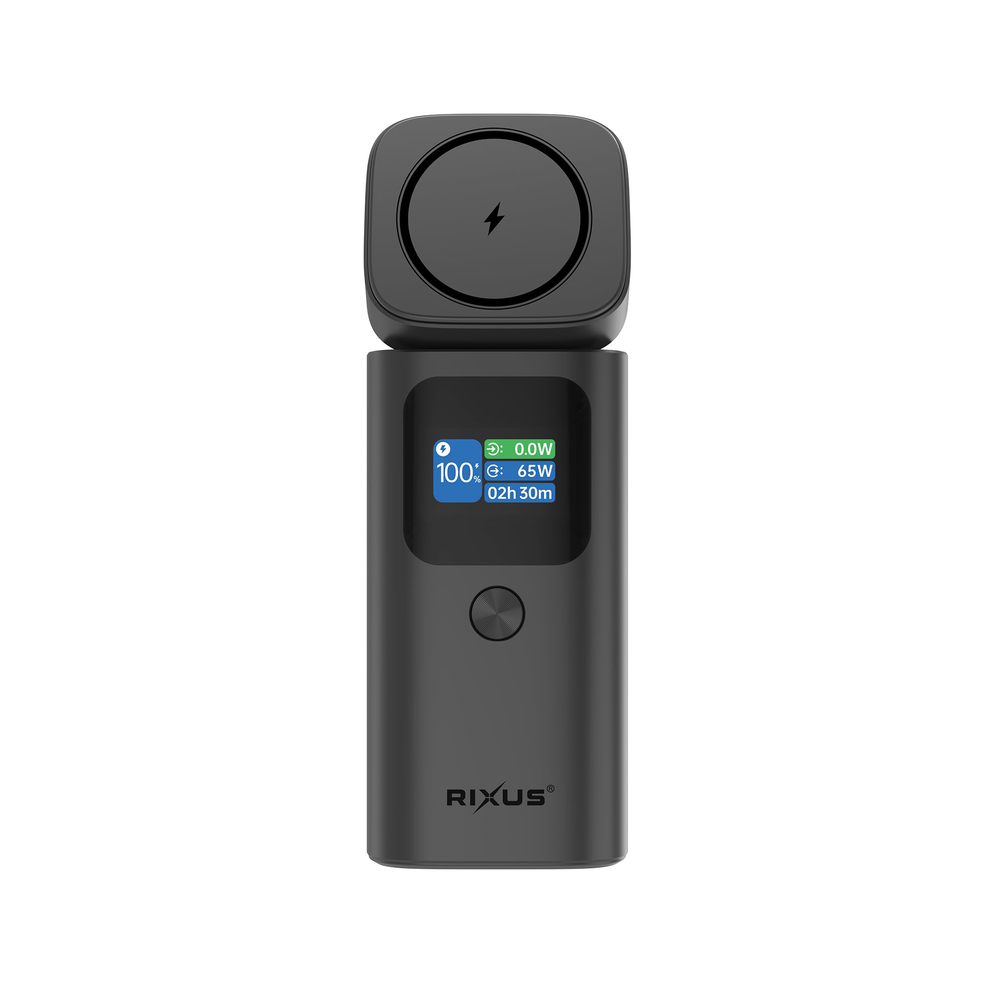 Rixus RXPB15 Magnetic Powerbank With TFT Screen 15000mAh 100W Dark grey