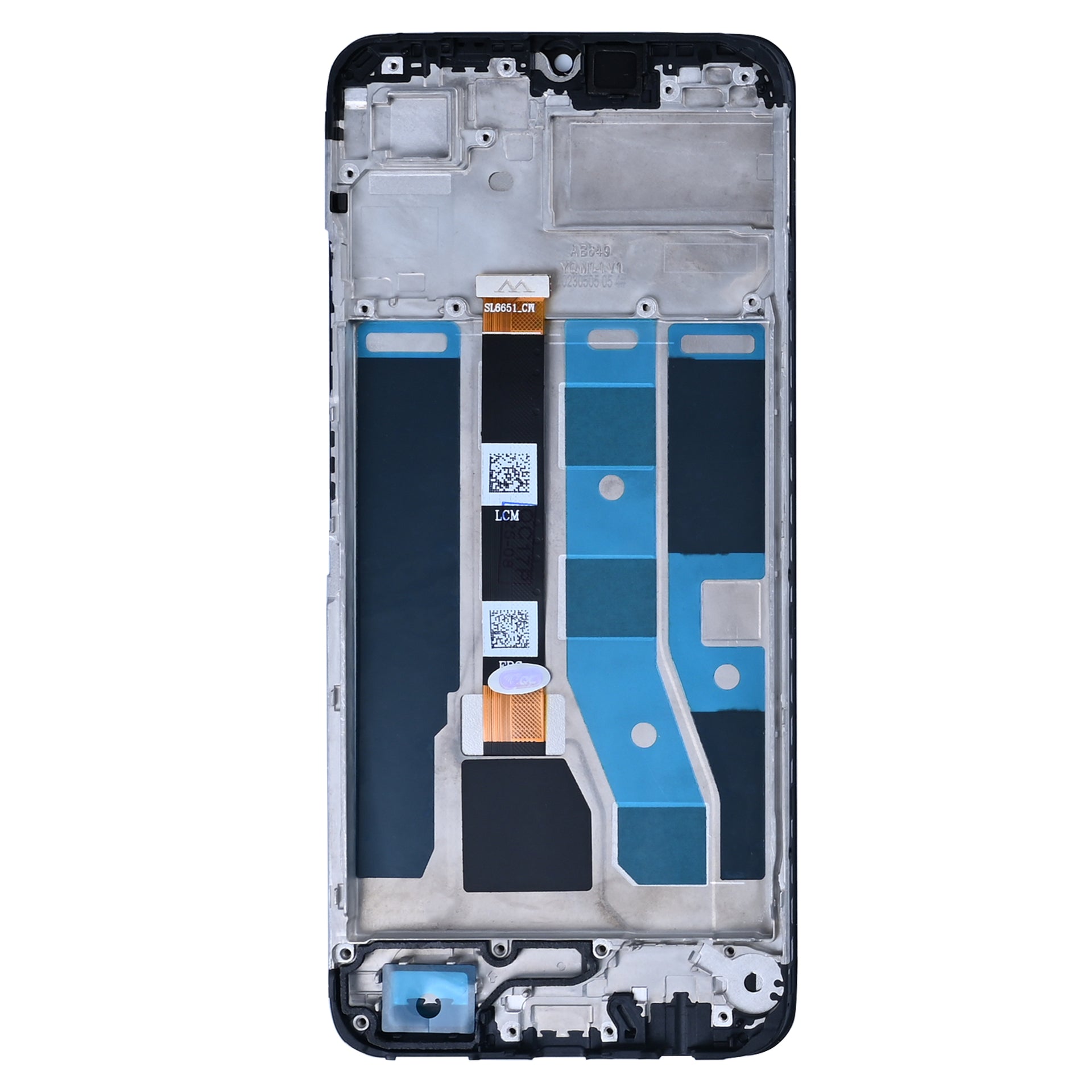 Realme C53 Display And Digitizer With Frame Mighty Black OEM