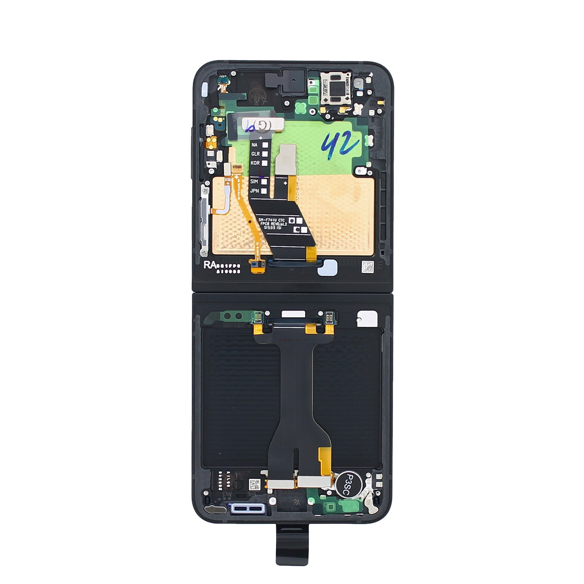 Samsung Galaxy Z Flip7 FE F761B Main Display And Digitizer With Frame Black Service Pack