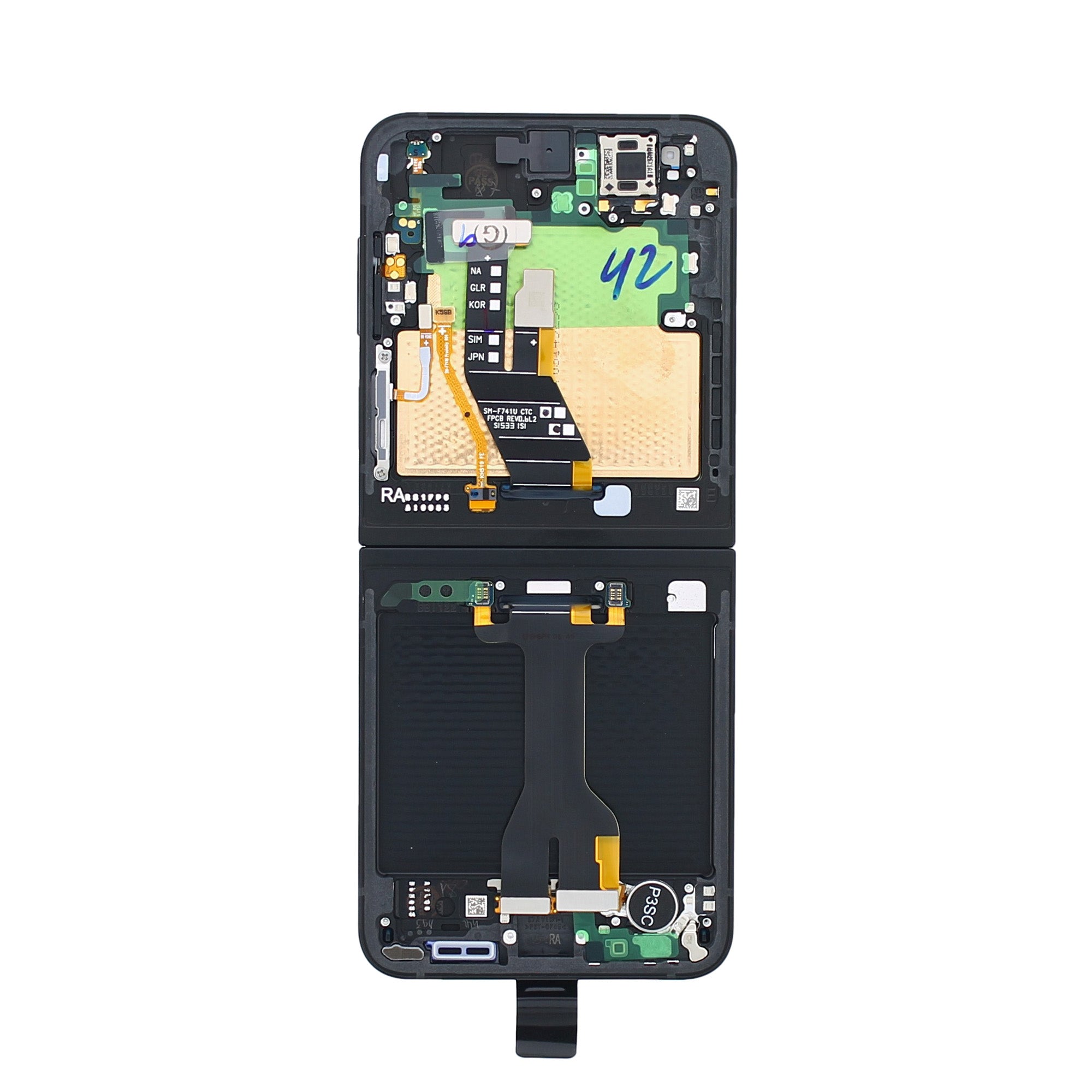 Samsung Galaxy Z Flip7 FE F761B Main Display And Digitizer With Frame Black Service Pack