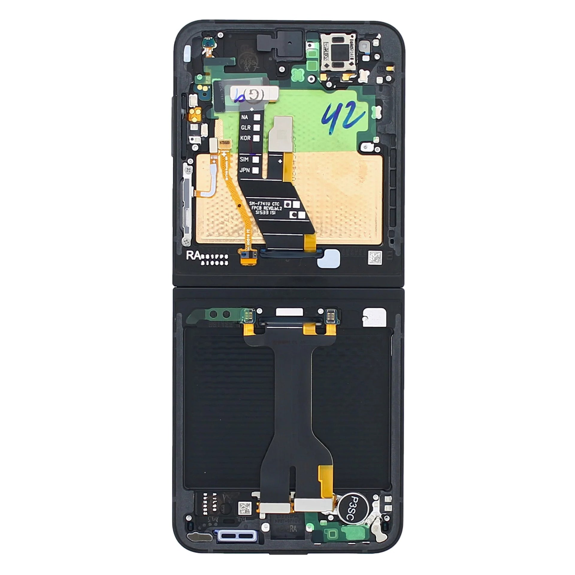 Samsung Galaxy Z Flip7 FE F761B Main Display And Digitizer With Frame Black Service Pack