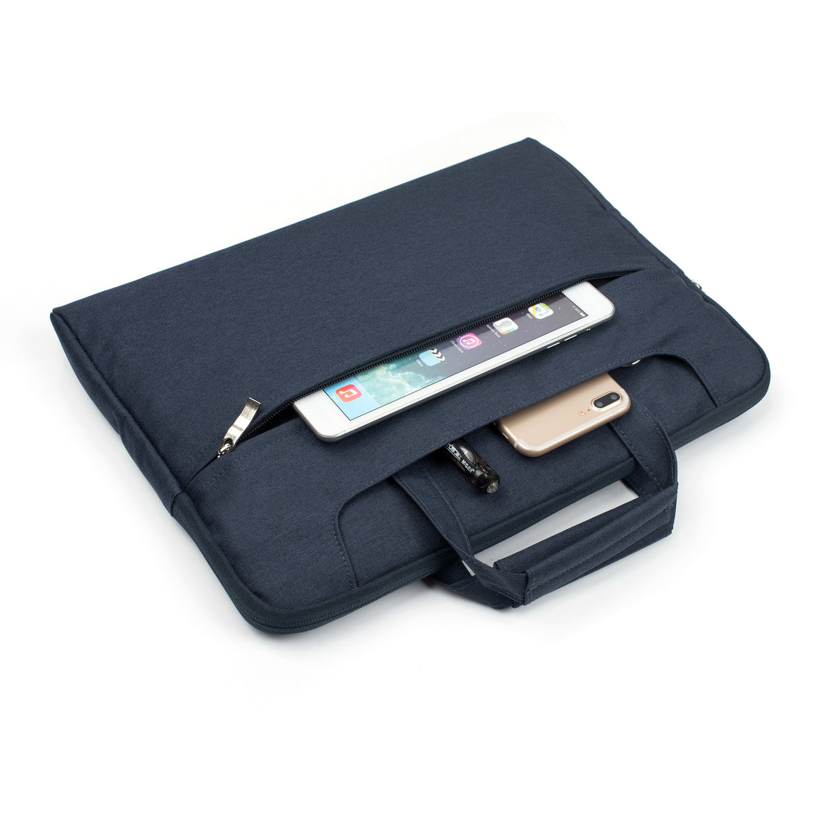 Laptop Sleeve Bag With Shoulder Strap 15, 16.2 inch Navy Blue