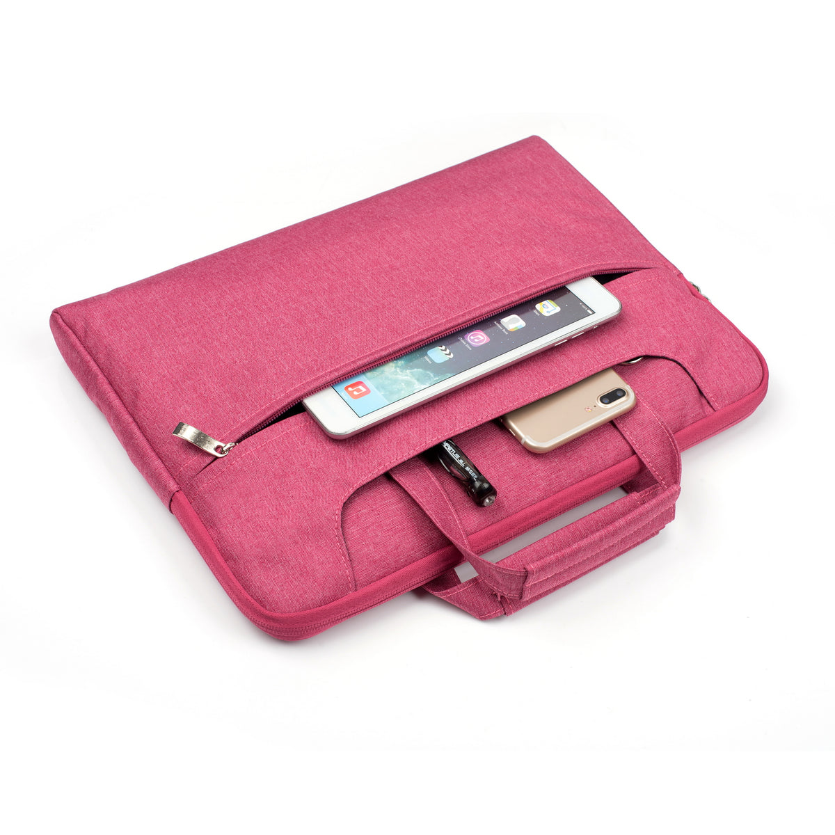 Laptop Sleeve Bag With Shoulder Strap 13, 14.2 inch Rose