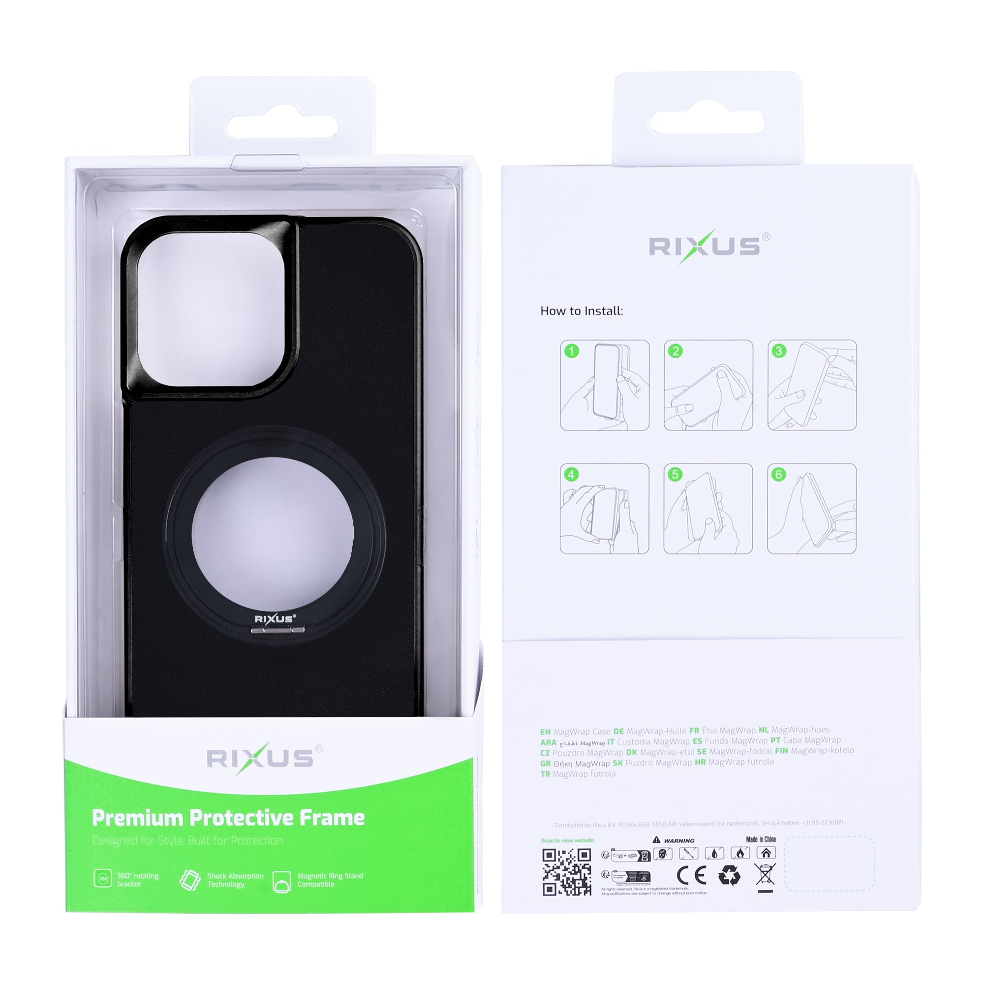 Rixus MagWrap Case For Apple iPhone 16 Pro Max Black