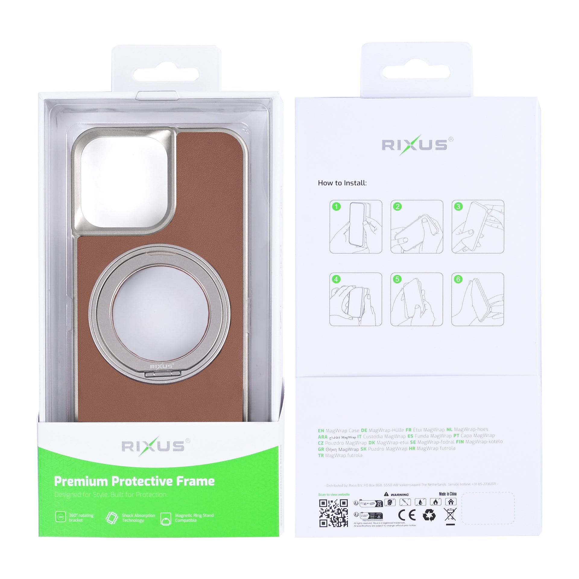 Rixus MagWrap Case For Apple iPhone 16 Pro Max Brown