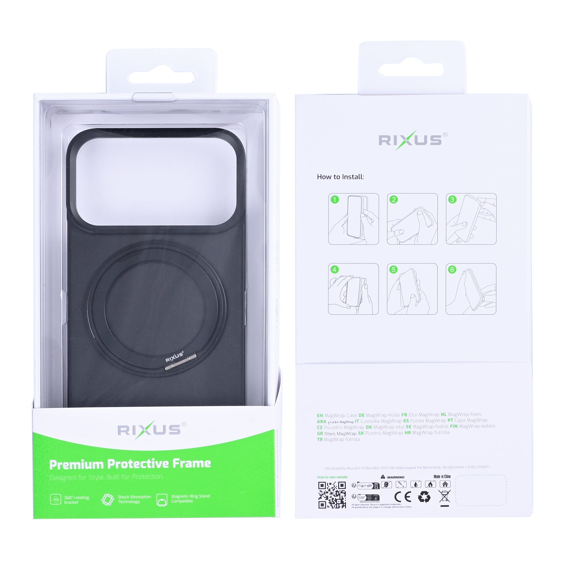 Rixus MagWrap Case For Apple iPhone 17 Pro Max Black