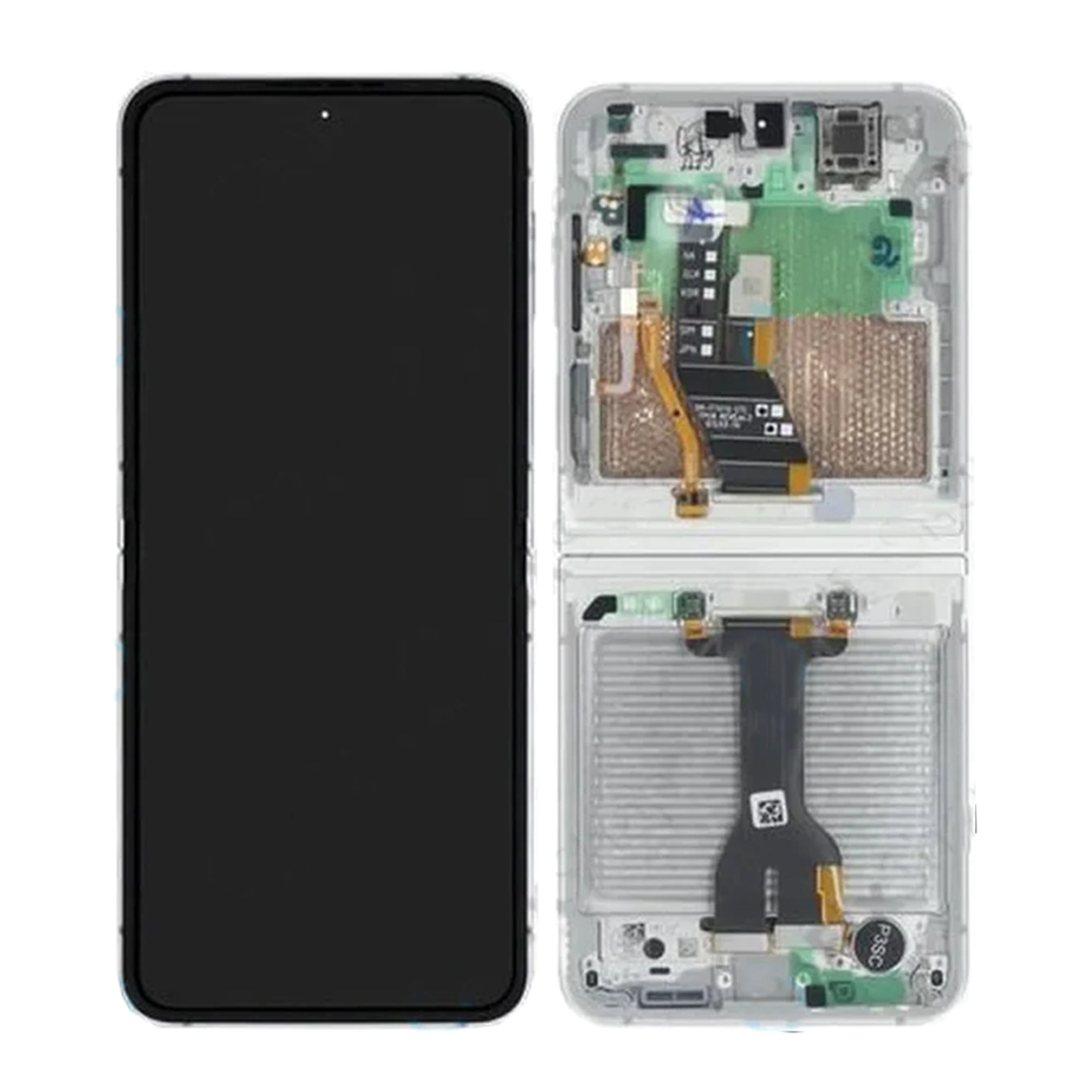 Samsung Galaxy Z Flip7 FE F761B Main Display And Digitizer With Frame White Service Pack