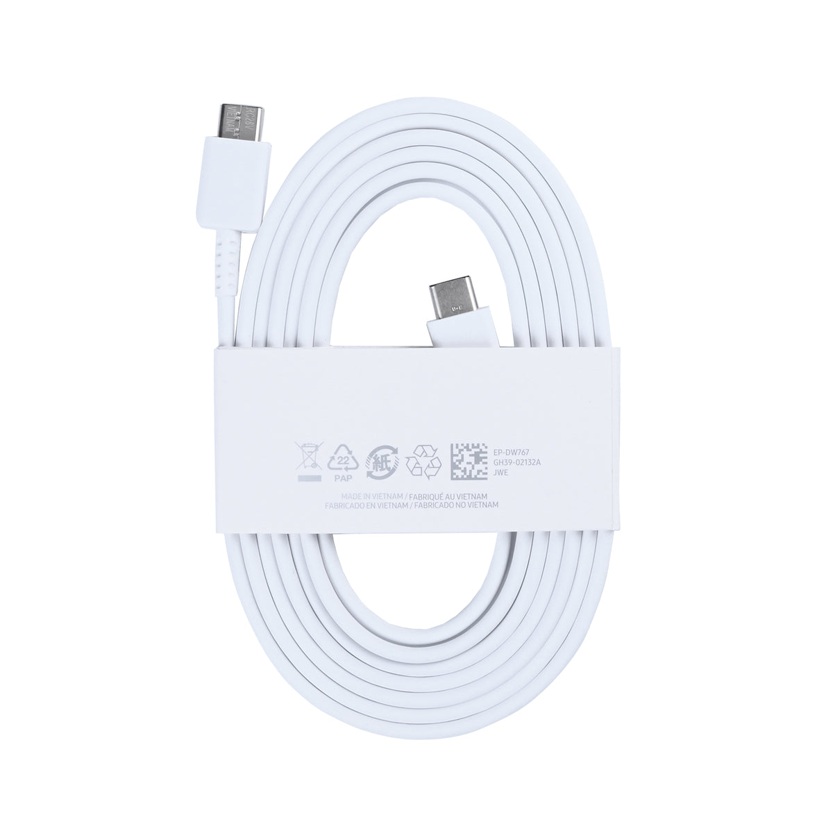 Data Cable USB-C To USB-C 180cm White Retail Box