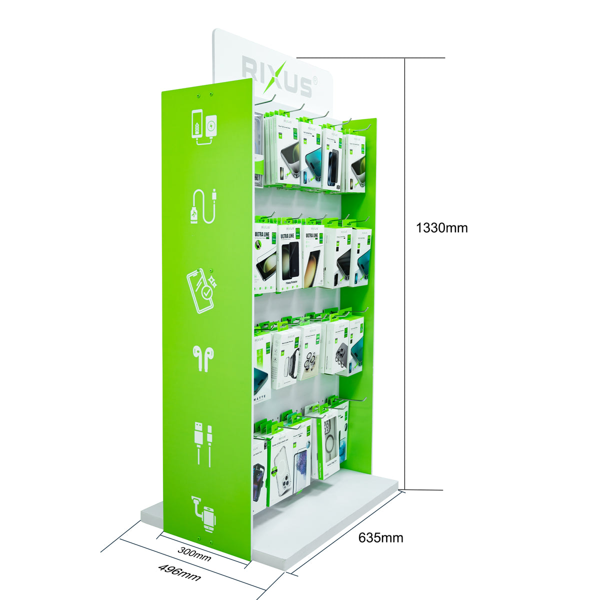 Rixus RXDP03 Double Sided Modular Display Stand  (Self-Assembly)