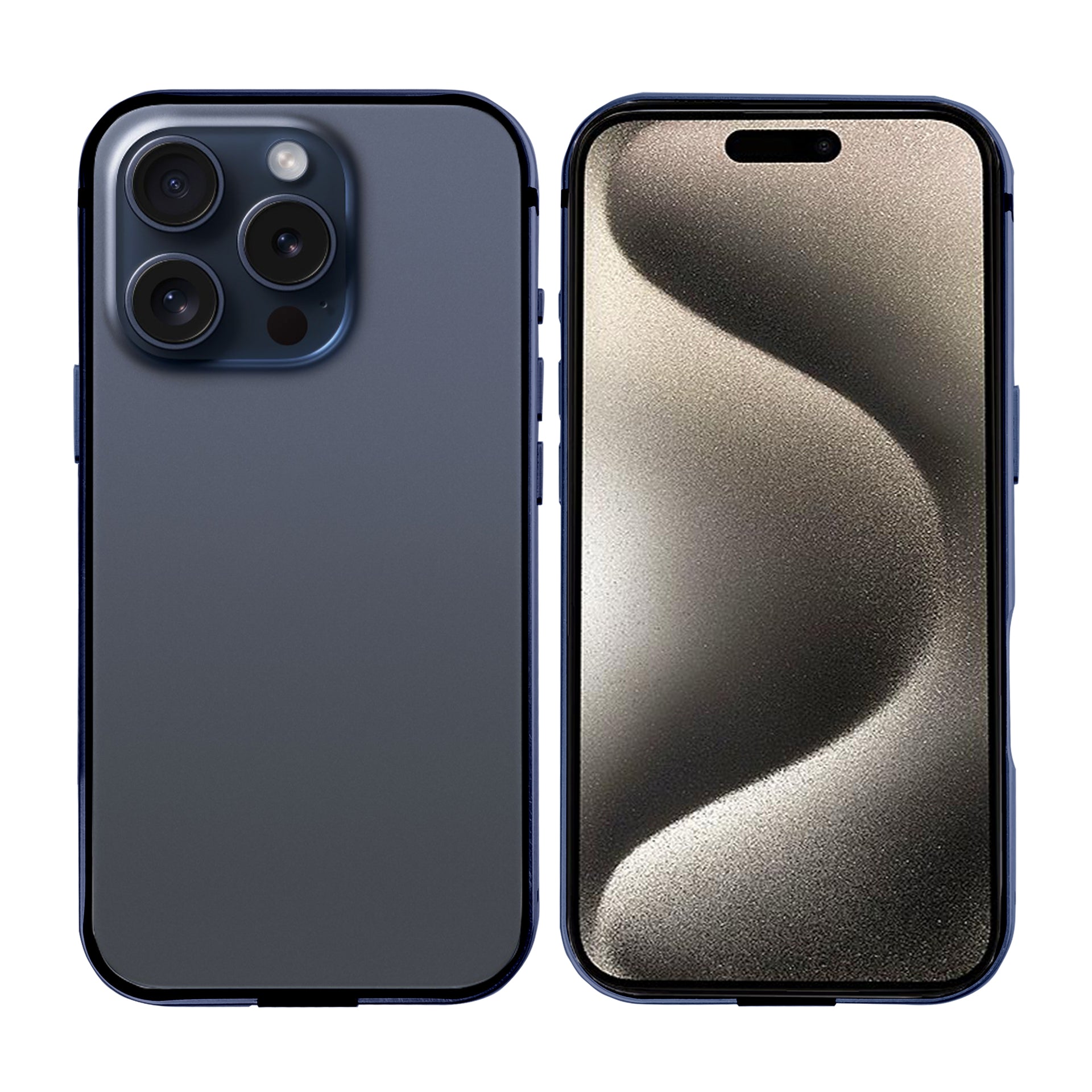 Rixus Crash Guard Case For Apple iPhone 15 Pro Blue Titanium