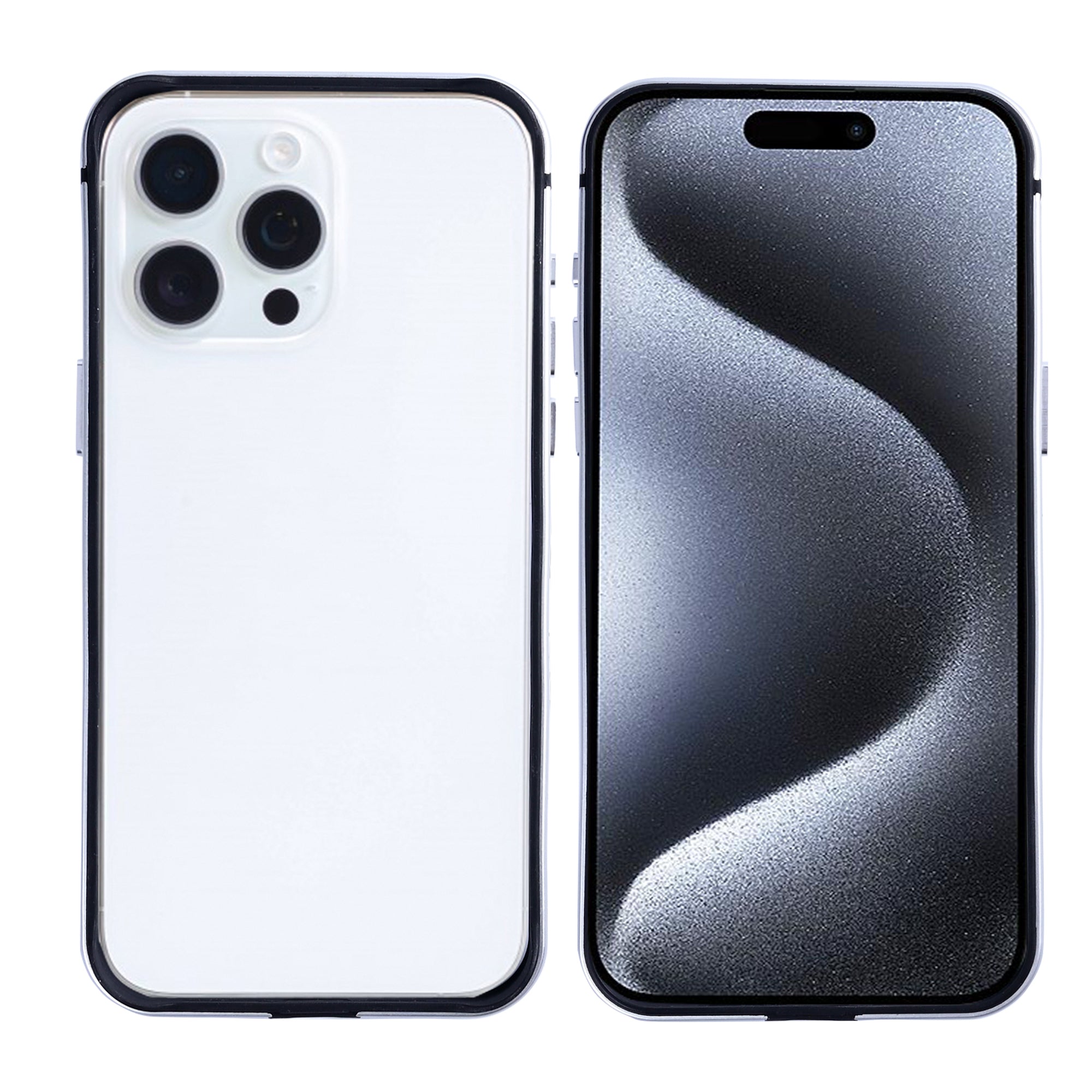 Rixus Crash Guard Case For Apple iPhone 15 Pro Max White Titanium