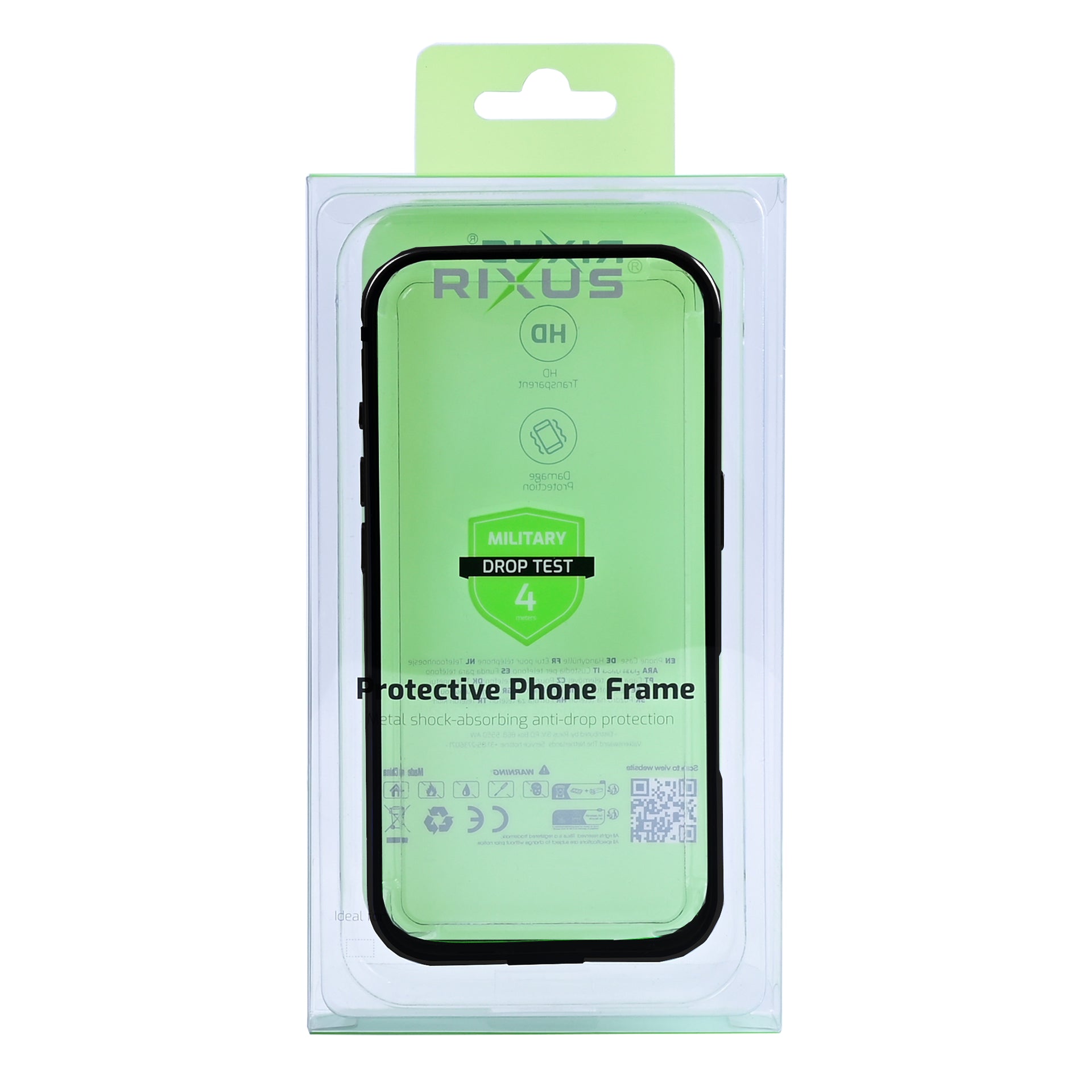 Rixus Crash Guard Case For Apple iPhone 16 Black