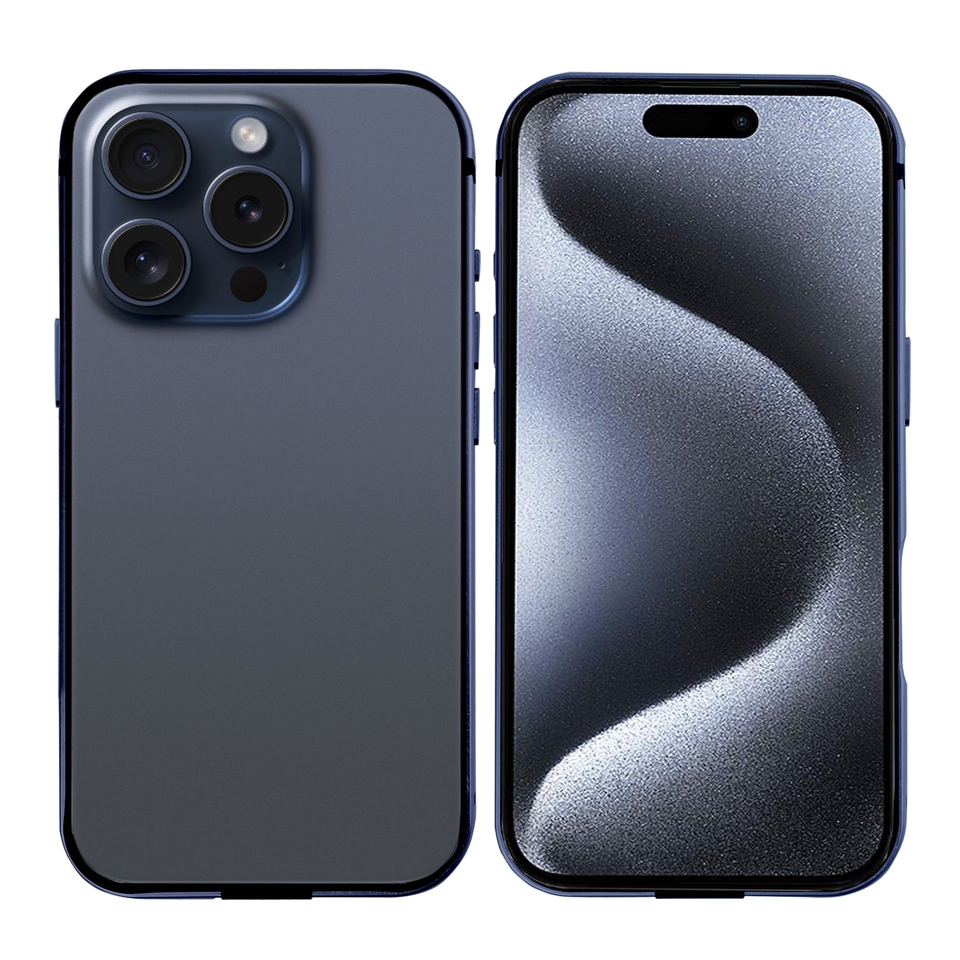 Rixus Crash Guard Case For Apple iPhone 15 Pro Max Blue Titanium