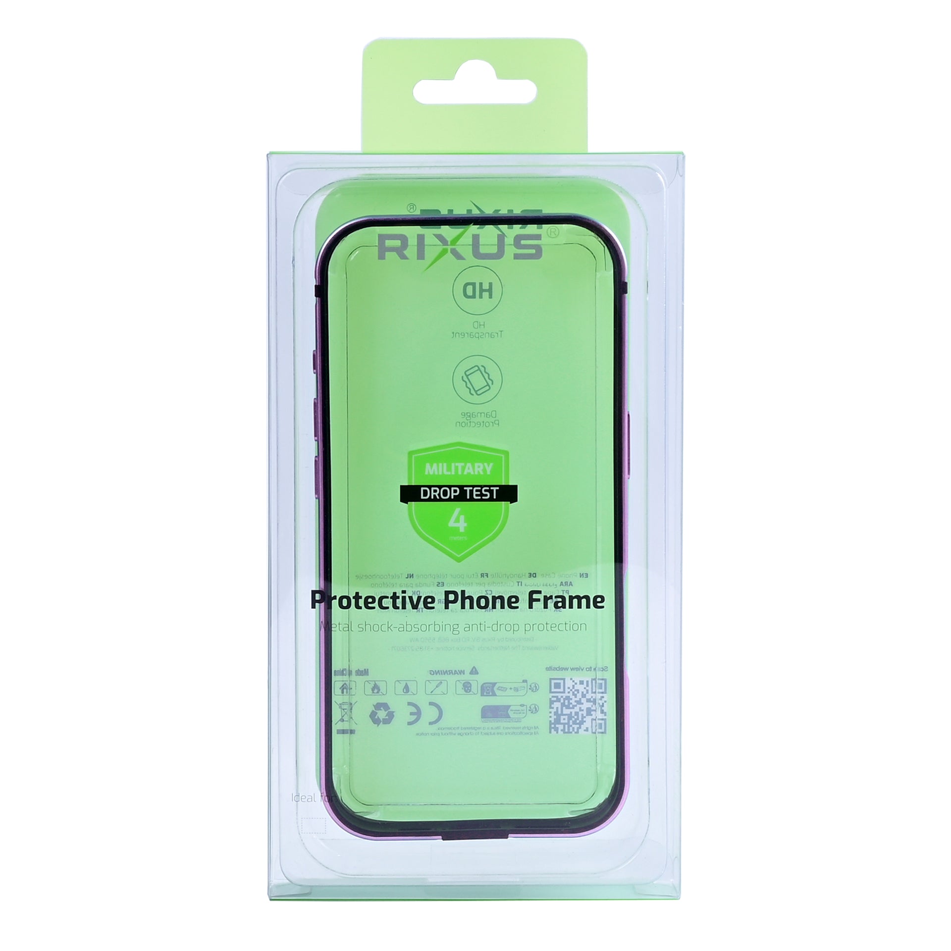 Rixus Crash Guard Case For Apple iPhone 16 Pink