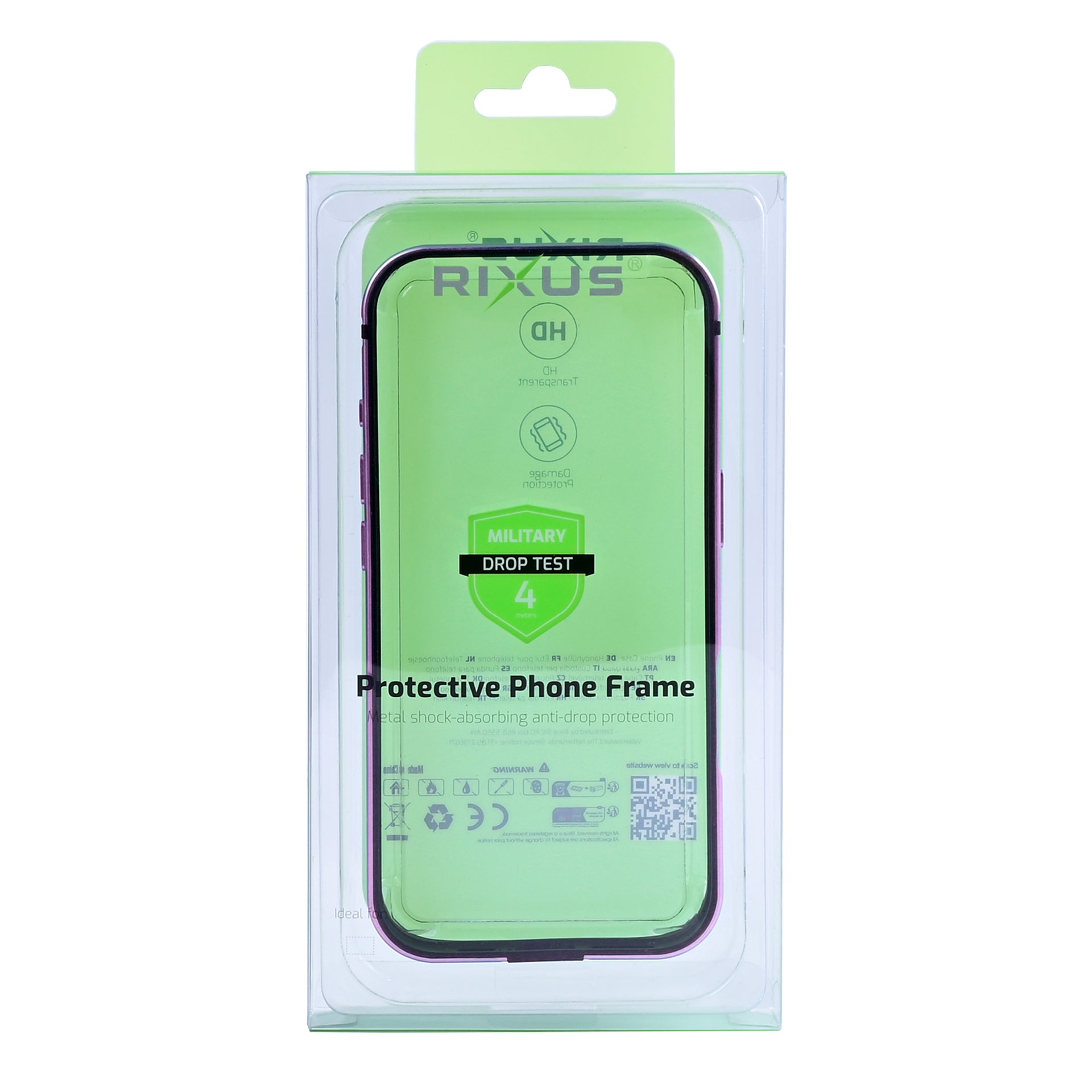 Rixus Crash Guard Case For Apple iPhone 16 Plus Pink