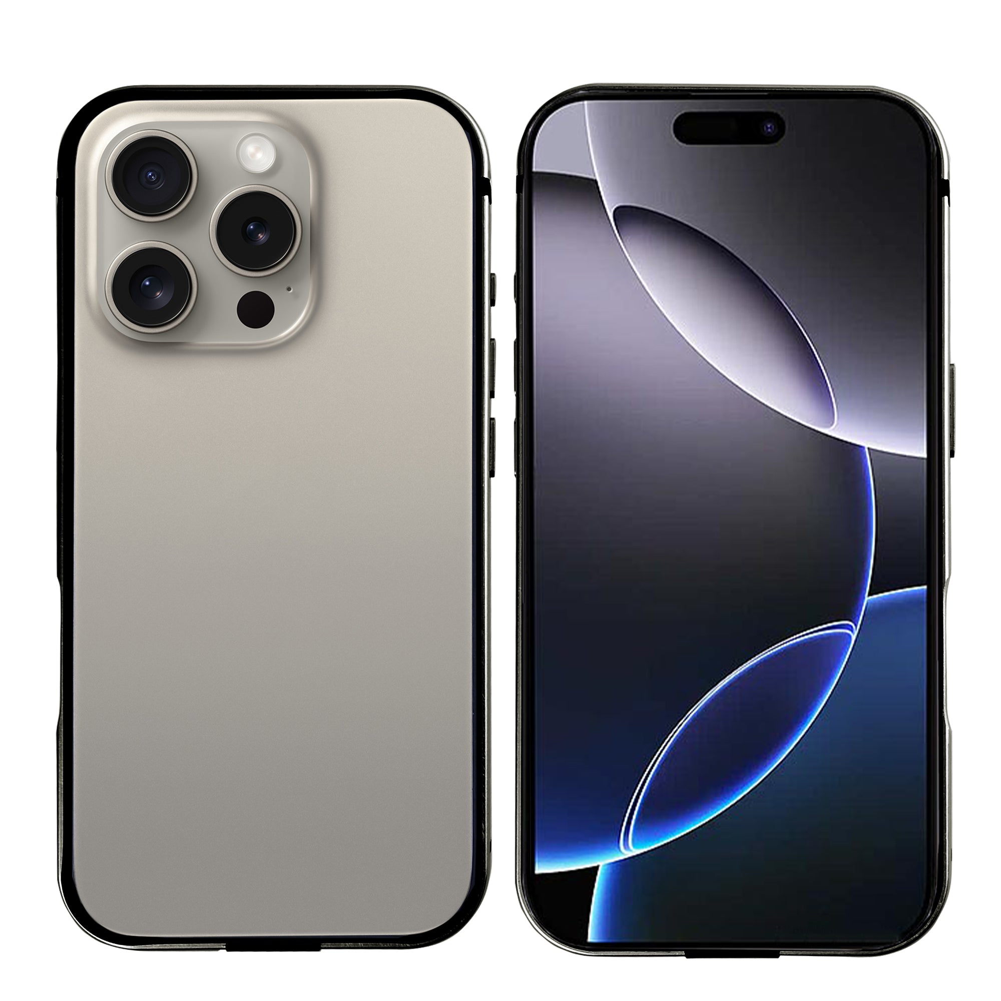 Rixus Crash Guard Case For Apple iPhone 16 Pro Max Natural Titanium