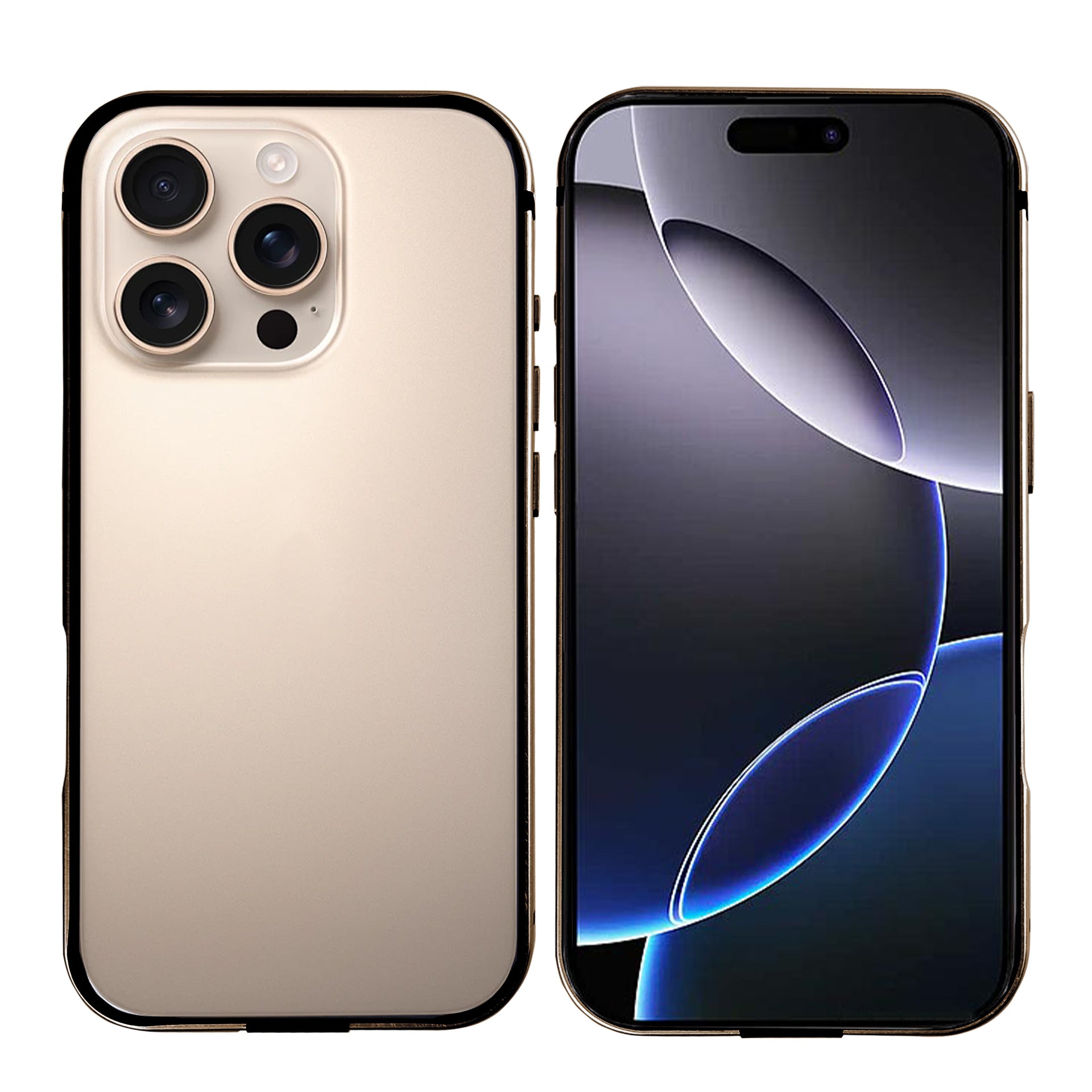 Rixus Crash Guard Case For Apple iPhone 16 Pro Max Desert Titanium