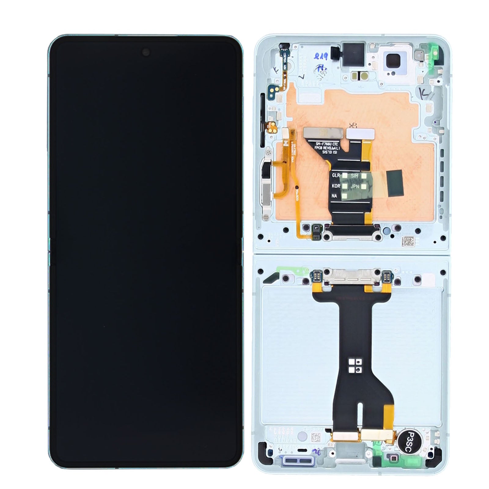 Samsung Galaxy Z Flip7 F766B Main Display And Digitizer With Frame Mint Service Pack