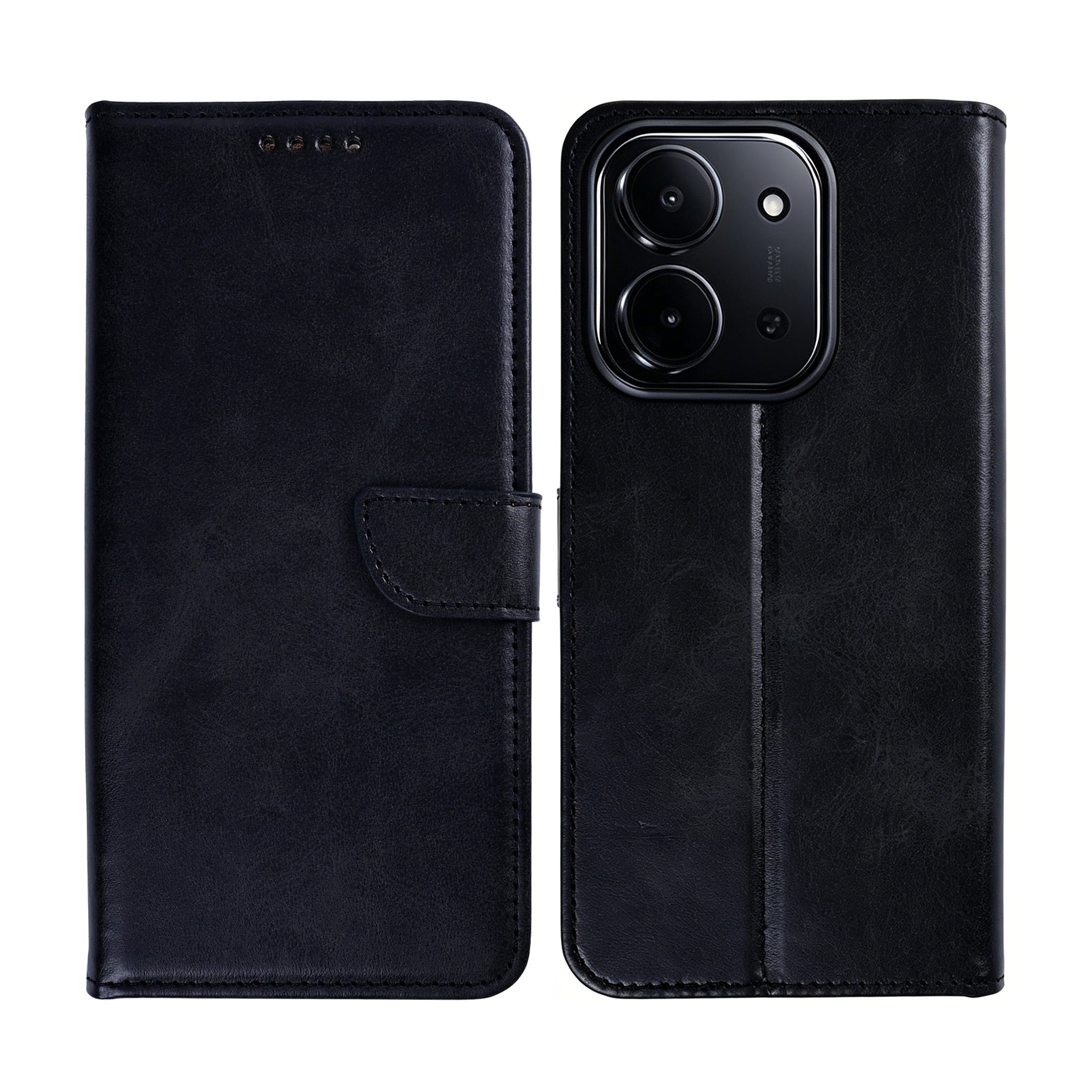Rixus Bookcase For Xiaomi Redmi 15C Black
