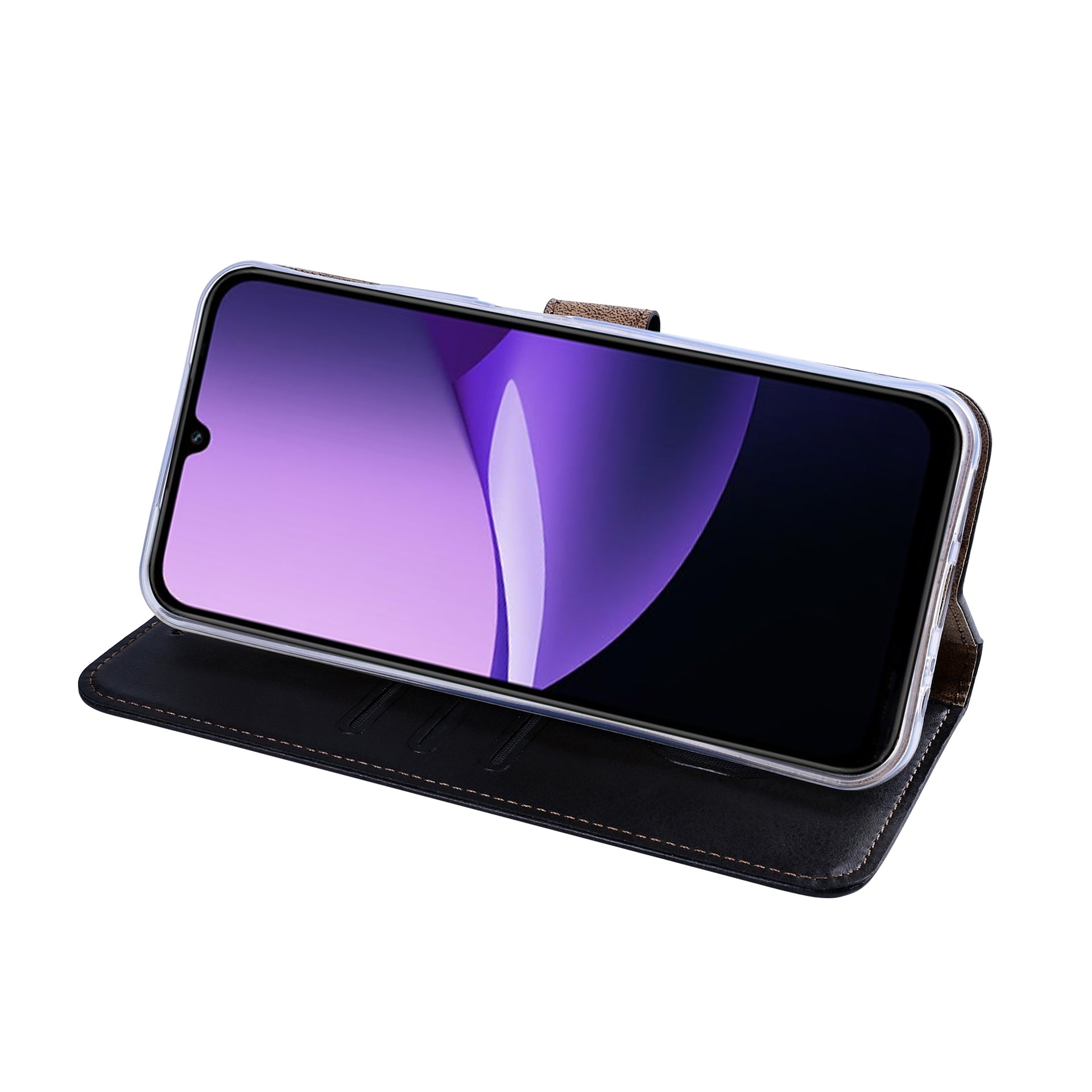 Rixus Bookcase For Xiaomi Redmi 15C Black