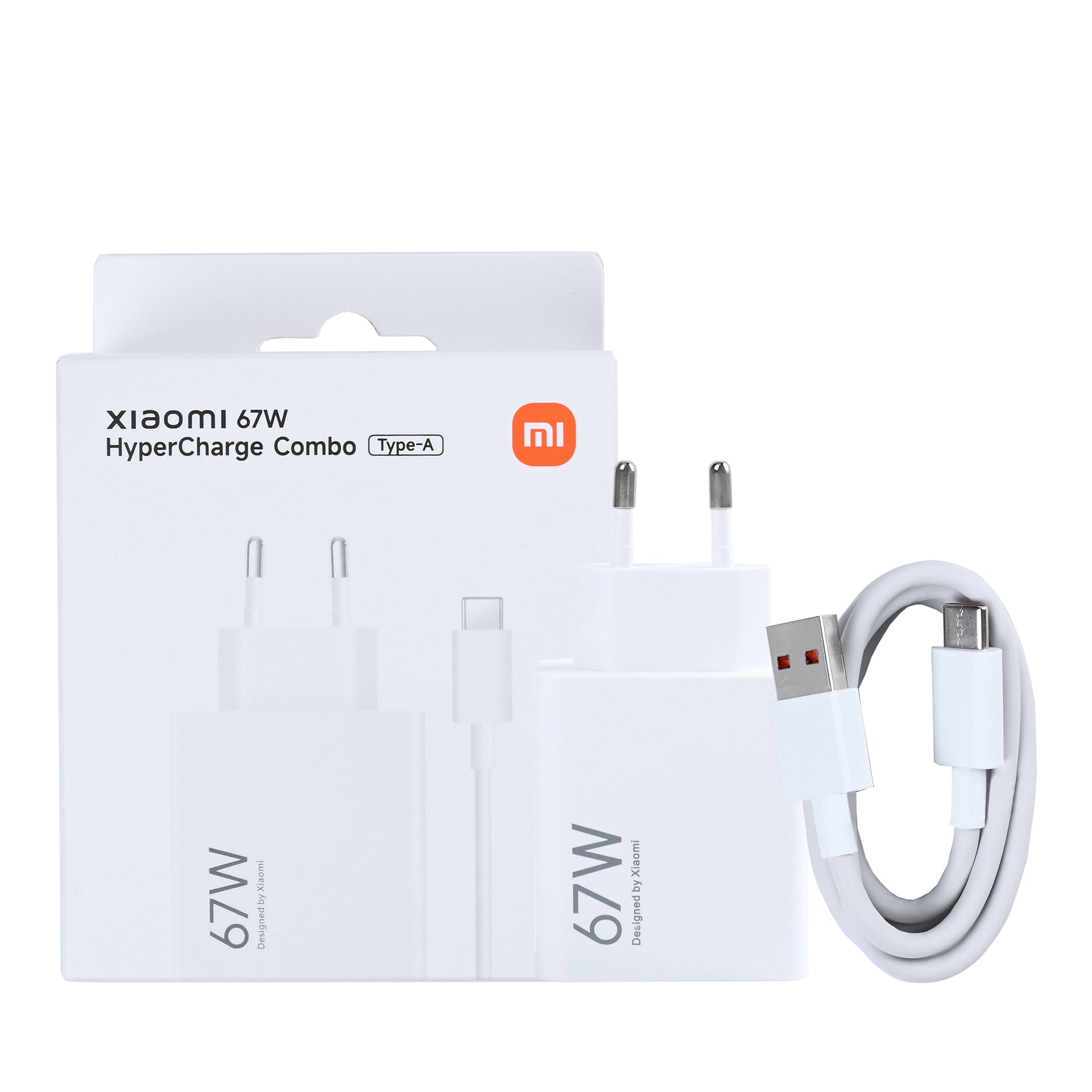 Xiaomi Hyper Charge Combo MDY-12-EH, MDY-15-ET USB-A 100cm 67W White Original Retail Box