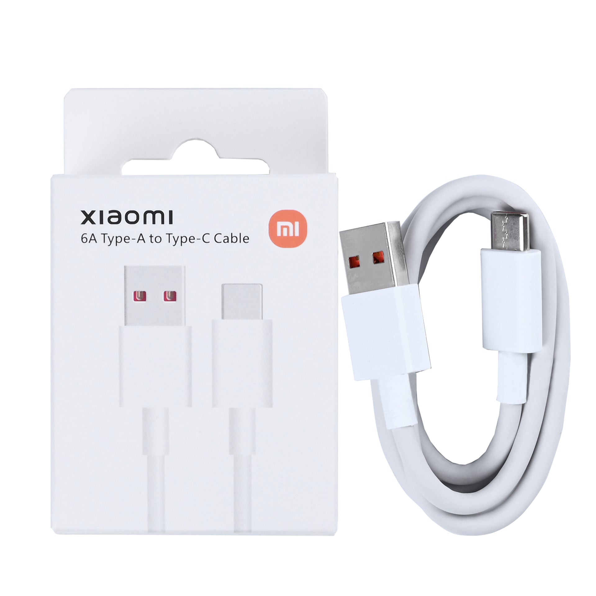 Xiaomi USB-A To USB-C Fast Charging Cable 100cm 6A White Original Retail Box