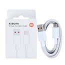 Xiaomi USB-A To USB-C Fast Charging Cable White 100CM 6A White Original Retail Box