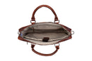 BLUCACTUS LB1004BR Leather Laptop Bag 14 inch Brown