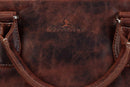 BLUCACTUS LB1004BR Leather Laptop Bag 14 inch Brown