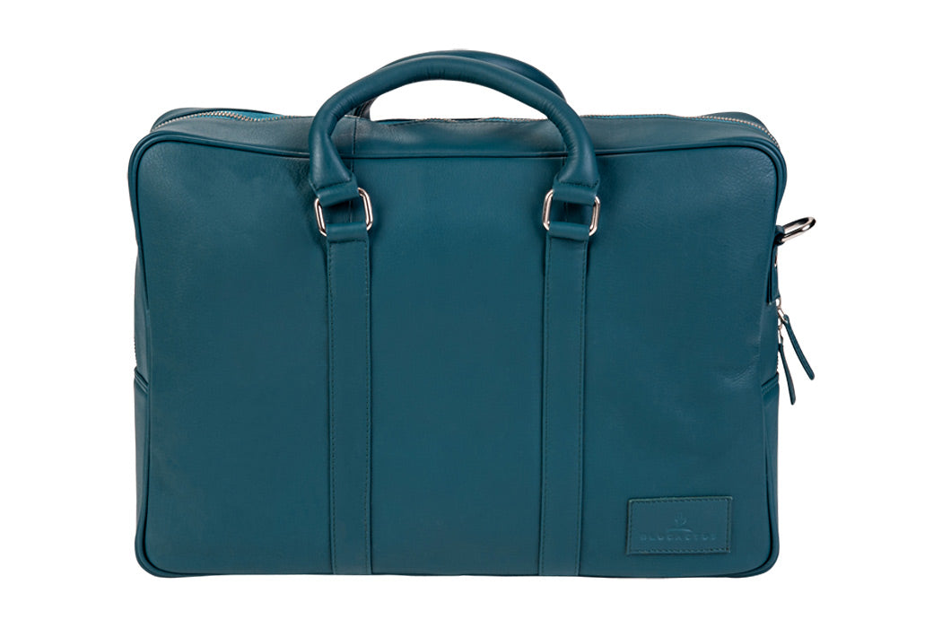 BLUCACTUS OB1002GR Leather Office Bag Green