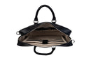 BLUCACTUS OB1003BK Leather Office Bag Black