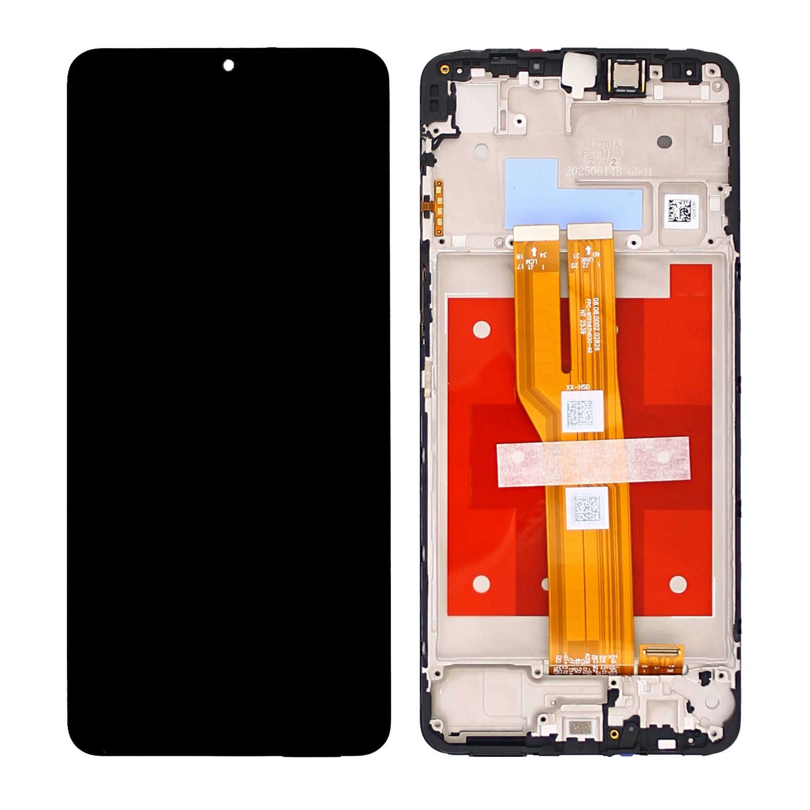 Samsung Galaxy A07 4G A075F Display And Digitizer With Frame Grey Service Pack