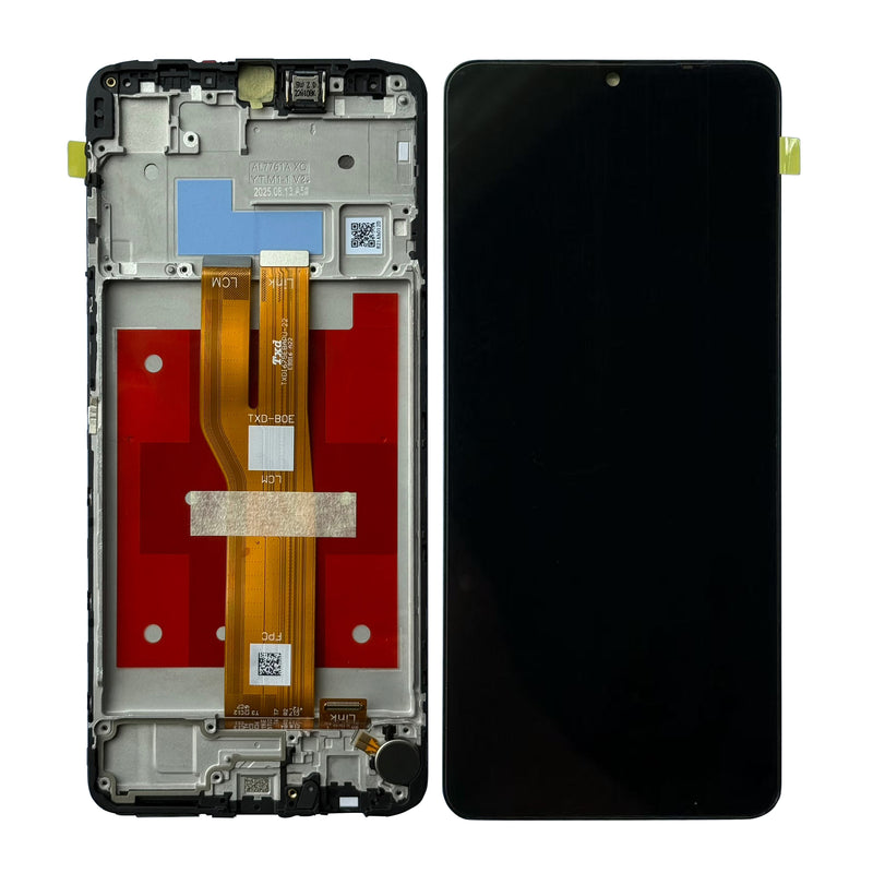 Samsung Galaxy A07 4G A075F Display And Digitizer With Frame Grey Service Pack